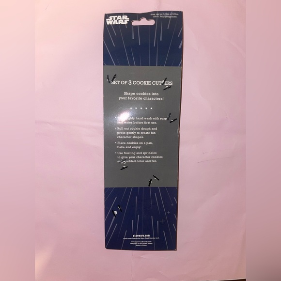 Star Wars Cookie Cutter Set of 3 Chewbacca Yoda & Darth Vader 4 1/4”x 3 1/2” NEW - Picture 4 of 4